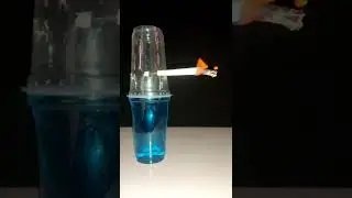 #shorts🤔 Paper Burning Down Smoke With Water Glass