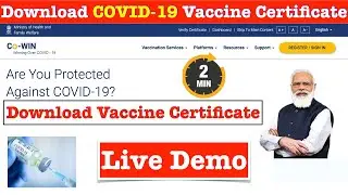 How to Download COVID 19 Vaccine Certificate Using CoWIN Website | ENGLISH