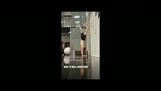 Kick up back to wall handstand hold, single leg - BW
