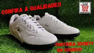 Surpreenda-se Com A Qualidade Dessa Chuteira De Couro Natural Society!!!