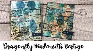 See How to Make these Artist Trading Cards with Vertigo Dragonflies