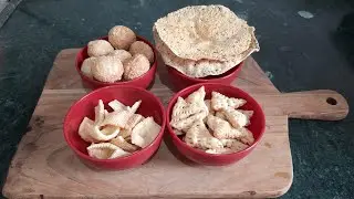 Without oil Fryums,Pani puri, Papad,Chips recipe/No oil snacks