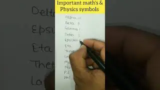 Important math's & physics symbols #mathsshorts #shorts