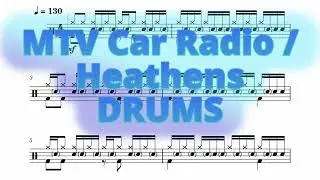 MTV Car Radio Heathens - Twenty One Pilots - Drums Sheet Music