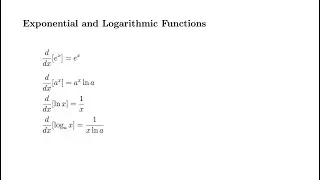 Logarithmic & Exponential Derivatives | Lesson & Practice Problems
