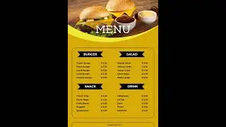 Food Menu Template,Coffee Menu Template, DIY Restaurant Menu, Cafe Menu