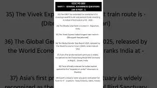 GA Questions asked in ECGC PO Mains Exam JAN 11 Shift-1 2026  Part 5 #ecgcpo #mains #ibps #shorts