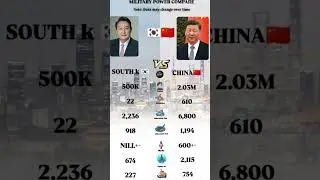 South Korea 🇰🇷 vs China 🇨🇳 Military Power Comparison 2025 | Who Is Stronger?