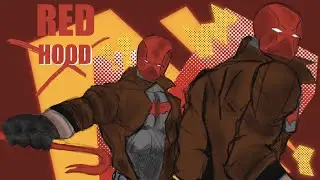DRAWING AND COLOURING RED HOOD FROM DC COMICS!!