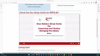 Door Safety's NFPA 80 Study Cards (Demo)