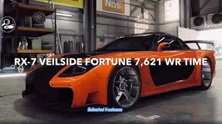CSR2 VEILSIDE FORTUNE RX-7 ,SHIFT/TUNES 7.621 WR TIME