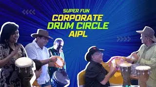 Teambuilding Corporate Drum Circle Activity with AIPL team in Jim Corbett