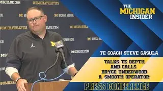 Michigan co-OC/TE coach Steve Casula talks TE depth and calls Bryce Underwood a 'smooth operator'