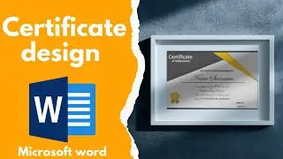 How to Design a Professional Certificate in MS Word/Microsoft Word |Easy Tutorial #CertificateDesign