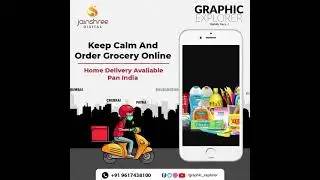 Online Grocery Store Advertisement in photoshop | Online Delivery App