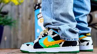 Обзор Ben Jerry&rsquo;s x Dunk Low SB &lsquo;Chunky Dunky&rsquo; 2023 On foot