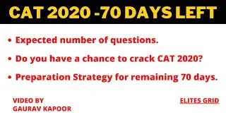CAT 2020 New pattern Strategy & Expected number of questions per section