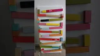 ASMR, Colorful Marble Run, Murmelbahn, Tegu Magnetic Building Blocks #subscribe #shorts