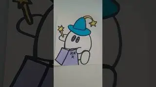 A cute cartoon character is reading a magic book 📖😁#shorts#trending#art