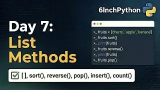 Python List Methods Tutorial: append, insert, pop, remove, and sort Explained