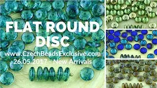 CZECH GLASS BEADS: 6mm Flat Round Disc - New Arrivals 26.05.2017