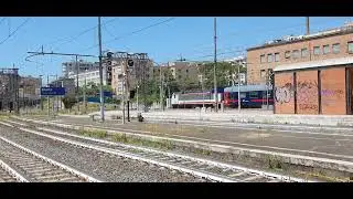 Intercity notte con E464 375 nei nuovi colori a Roma Tuscolana