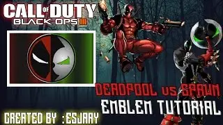 DEADPOOL VS SPAWN EMBLEM TUTORIAL - BLACK OPS 3