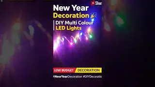 New Year Decoration 🎉 | DIY Multi Colour LED Lights | Low Budget Decoration #ytshorts #diyhacks