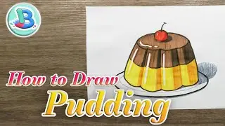 How to Draw a Pudding 🍮🍒🥄 | Easy Step by Step for Beginners | Drawing Tutorial | Ep. 236