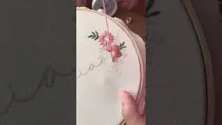 Time Lapse Embroidery #short #embroideryart #embroiderydesign #embroiderymy
