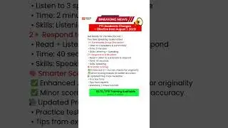 PTE Academic Changes from August 2025