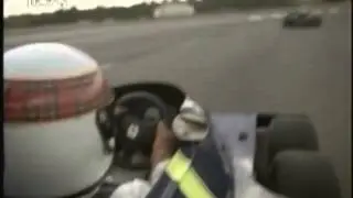 Jackie Stewart tests the P34 Tyrrell 6 wheeler