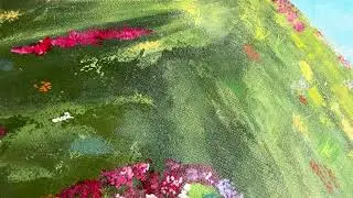 Canvas painting garden 