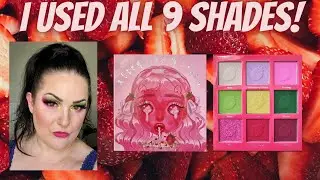 Alien Cosmetics Strawberry Milkshake palette | I used all 9 shades!