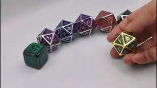 DNDWoW Big Metal Dice Mood D20