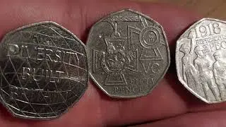 Victoria Cross 50p, People Act 50p & Diversity Built Britain 50p coin VALUES