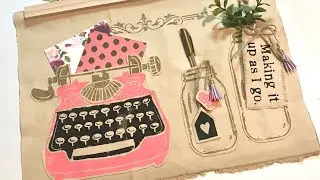 April&rsquo;s Club Couture - DIY Vintage Typewriter Fabric Hanging Poster