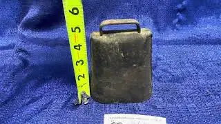 7-29-25 Online Estate Auction: Lot 97 Antique Metal Cow Bell c1915
