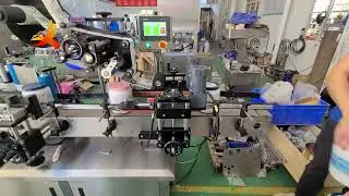CX Automatic Plastic Milk Powder Jar Top Side & Body Labeling Machine  #labelapplicator #labeler
