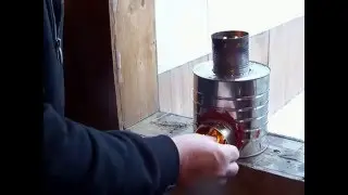 Plastic Gasification part 1 with a home made rocket stove