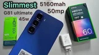 Slimmest New Design | infinix Hot 60i Blue Colour unboxing | Helio G81 ultimate |