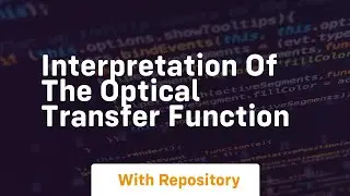 interpretation of the optical transfer function