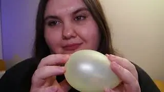 ASMR: Touching a yellow ball with my fingers | Short trigger sounds