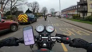 Triumph Thruxton 900 POV: Weybridge to Ascot (via Virginia Water)