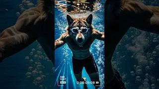 🐺 Wolf Swimming with Tropical Fish &mdash; Stunning Underwater World 🌊