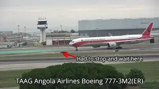 Incident with TAAG Angola Airlines Boeing 777-3M2(ER) at Lisbon Airport 15/10/2023