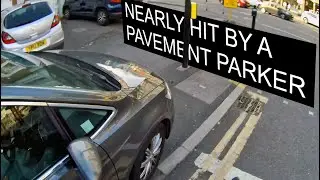 Driving without due care and nearly hits a stationary cyclist.