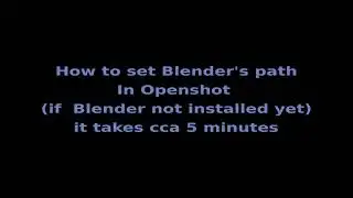 How to set Blender's path in Openshot on ubuntu 20.04