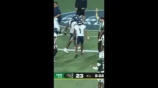 Jalen Kitna with a pass completion to Amare Thomas for Td vs. Uconn