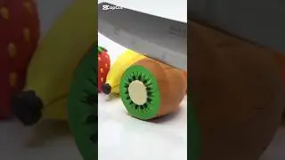 Satisfying Kiwi Clay Cutting ASMR🥝 #shorts